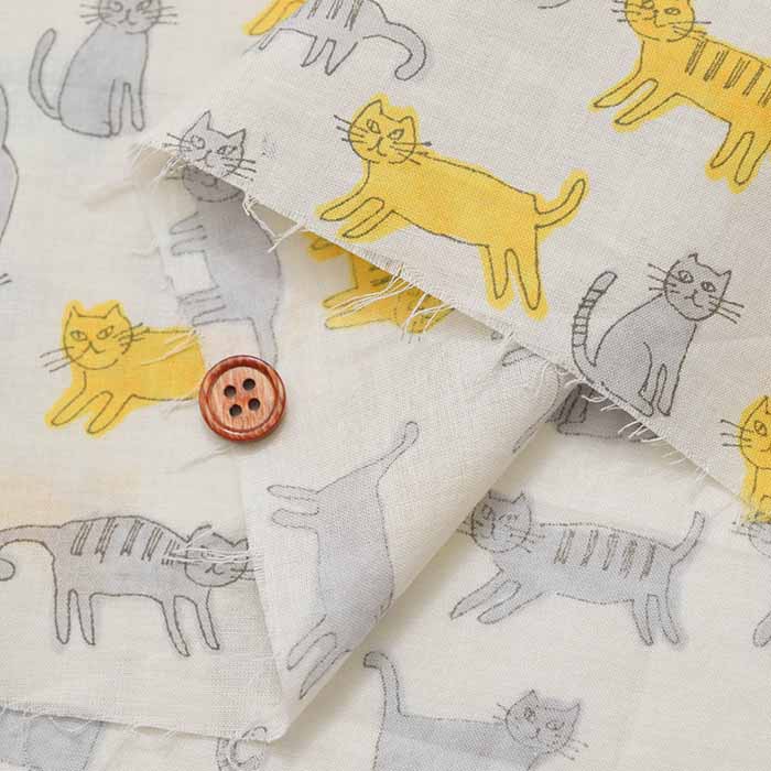 Cotton 60 Loan Printed Fabric Cat - nomura tailor