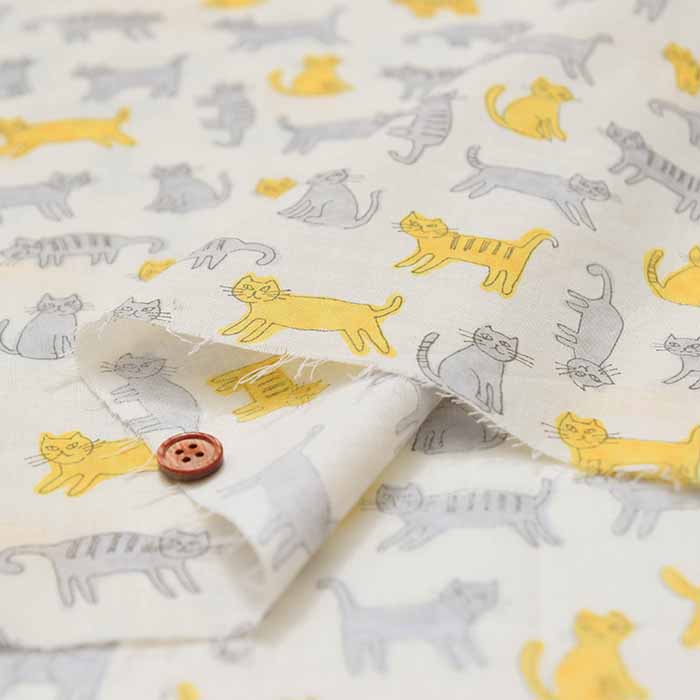 Cotton 60 Loan Printed Fabric Cat - nomura tailor