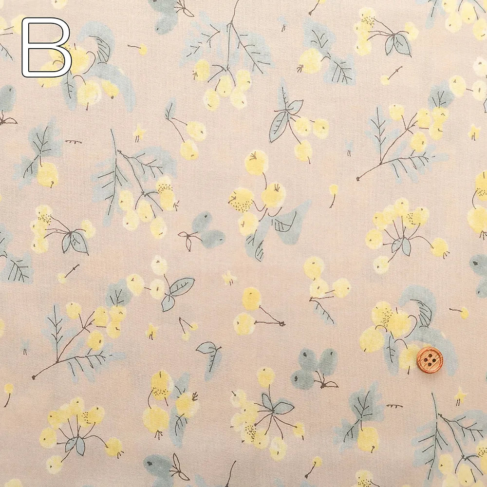 60"Cotton Lawn Printed Fabric - Flowers - nomura tailor