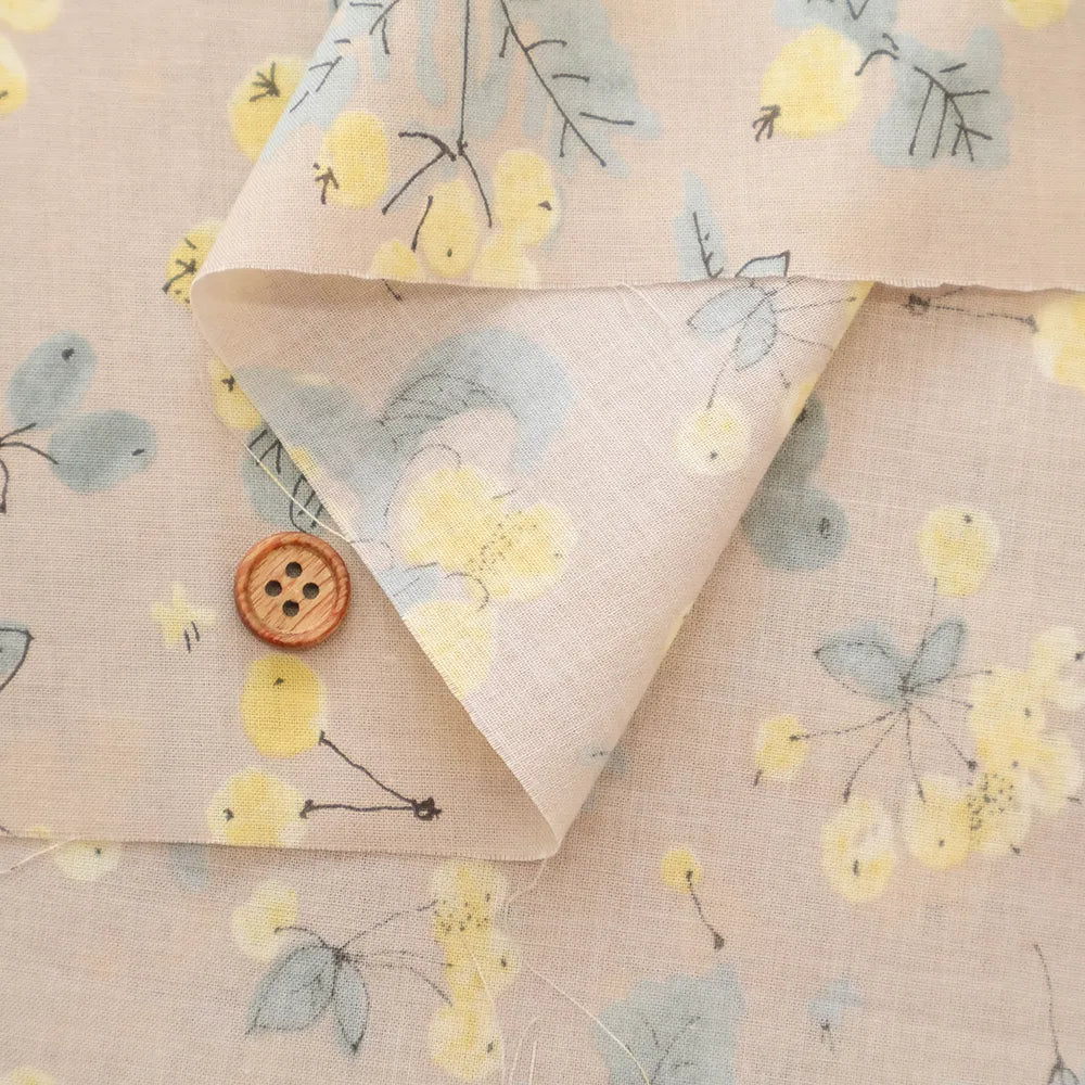 60"Cotton Lawn Printed Fabric - Flowers - nomura tailor