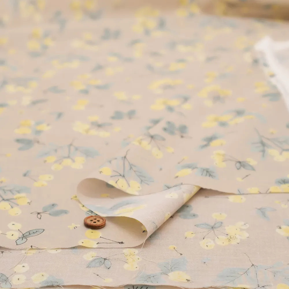 60"Cotton Lawn Printed Fabric - Flowers - nomura tailor