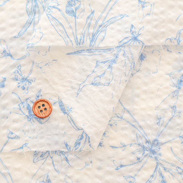 Cotton 80 Lawn Fabric Miracle Wave Print - Botanical - nomura tailor