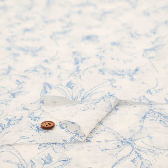 Cotton 80 Lawn Fabric Miracle Wave Print - Botanical - nomura tailor