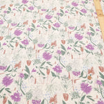 60"Cotton Lawn Printed Fabric - Drawing Flowers - nomura tailor