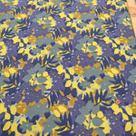60"Cotton Lawn Printed Fabric - Silhouette Flower - nomura tailor