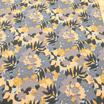 60"Cotton Lawn Printed Fabric - Silhouette Flower - nomura tailor
