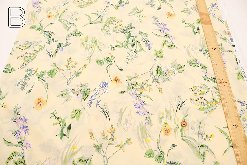 Cotton 80/240 Thread Count Lawn Printed Fabric - Botanical - nomura tailor