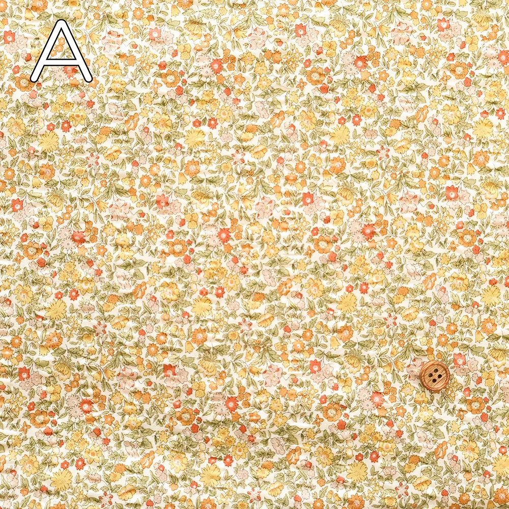 Cotton 60 Lawn  Ripple-printed Fabric - - Petit Flower - nomura tailor