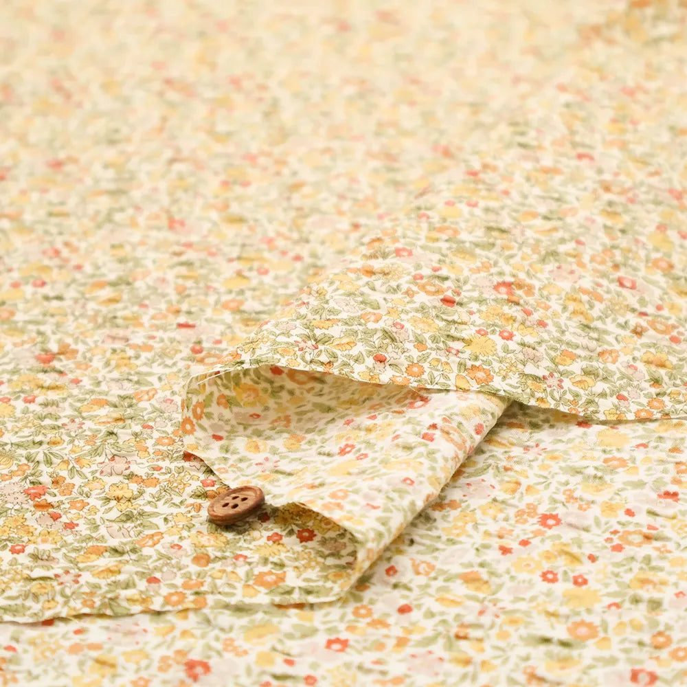 Cotton 60 Lawn  Ripple-printed Fabric - - Petit Flower - nomura tailor