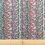 Cotton 60 Lawn  Ripple-printed Fabric - - Floral Stripe - nomura tailor