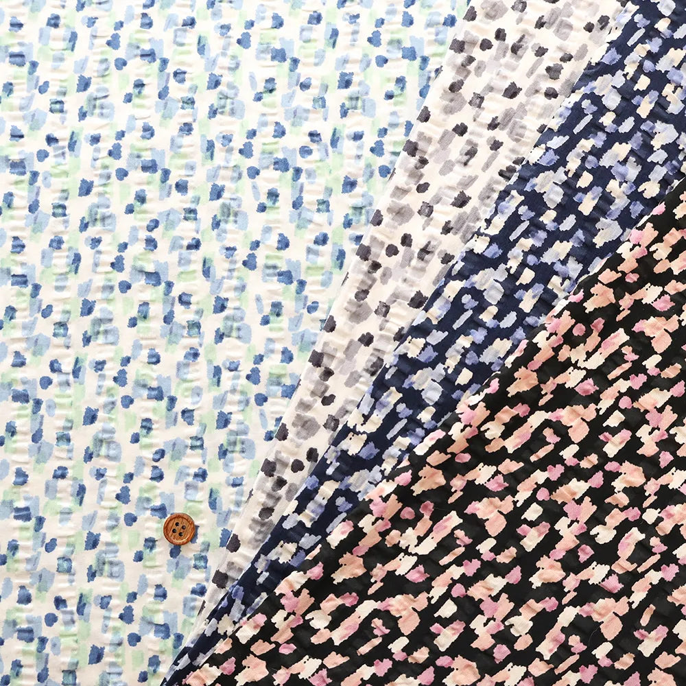 Cotton 60 Lawn  Ripple-printed Fabric - - Watercolor Dots - nomura tailor