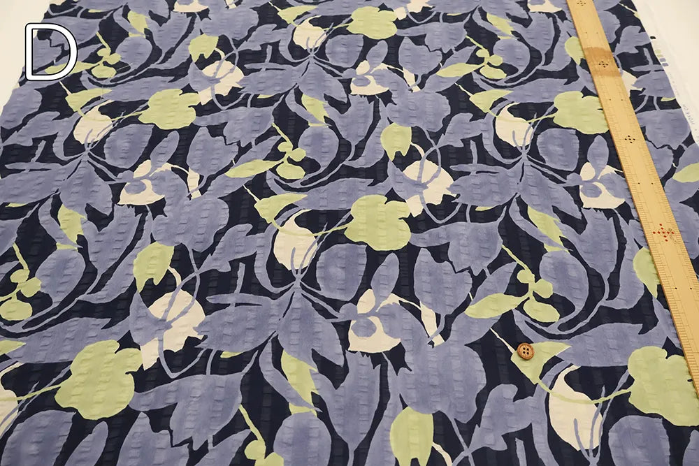 Cotton 60 Lawn  Ripple-printed Fabric - - Botanical Flowers - nomura tailor