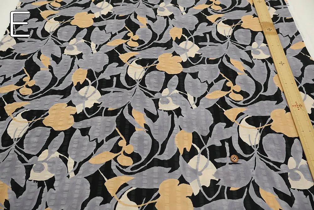 Cotton 60 Lawn  Ripple-printed Fabric - - Botanical Flowers - nomura tailor