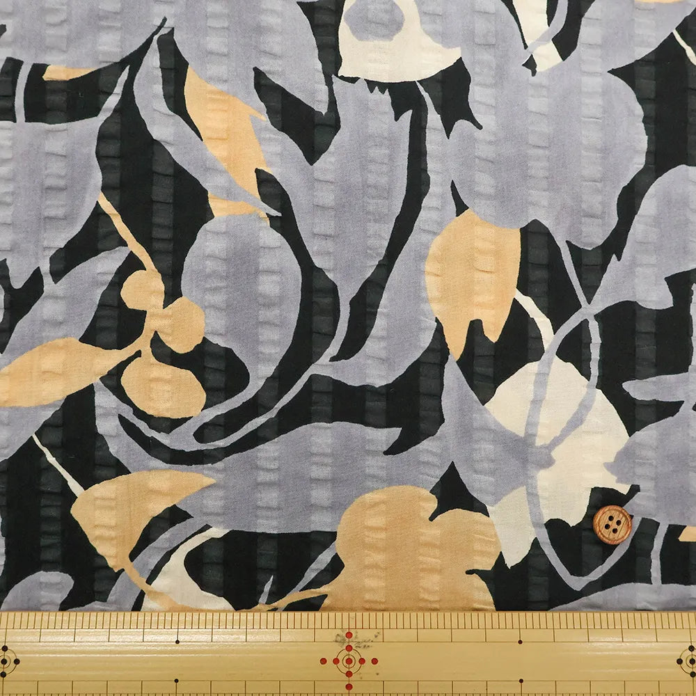 Cotton 60 Lawn  Ripple-printed Fabric - - Botanical Flowers - nomura tailor