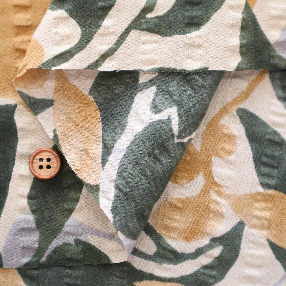Cotton 60 Lawn  Ripple-printed Fabric - - Botanical Flowers - nomura tailor