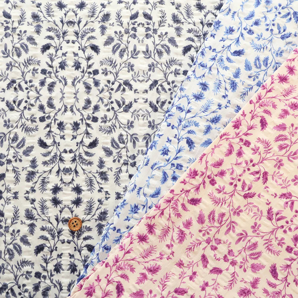Cotton 60 Lawn  Ripple-printed Fabric - - Flowers - nomura tailor