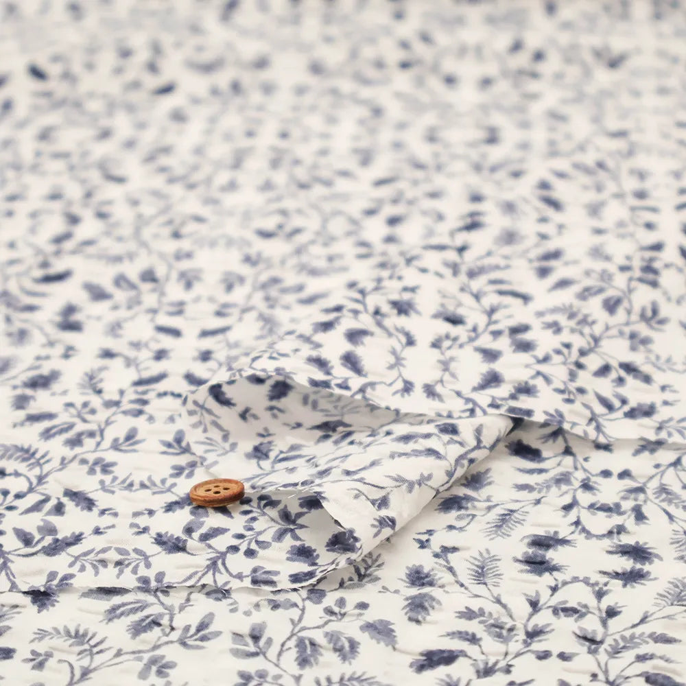 Cotton 60 Lawn  Ripple-printed Fabric - - Flowers - nomura tailor