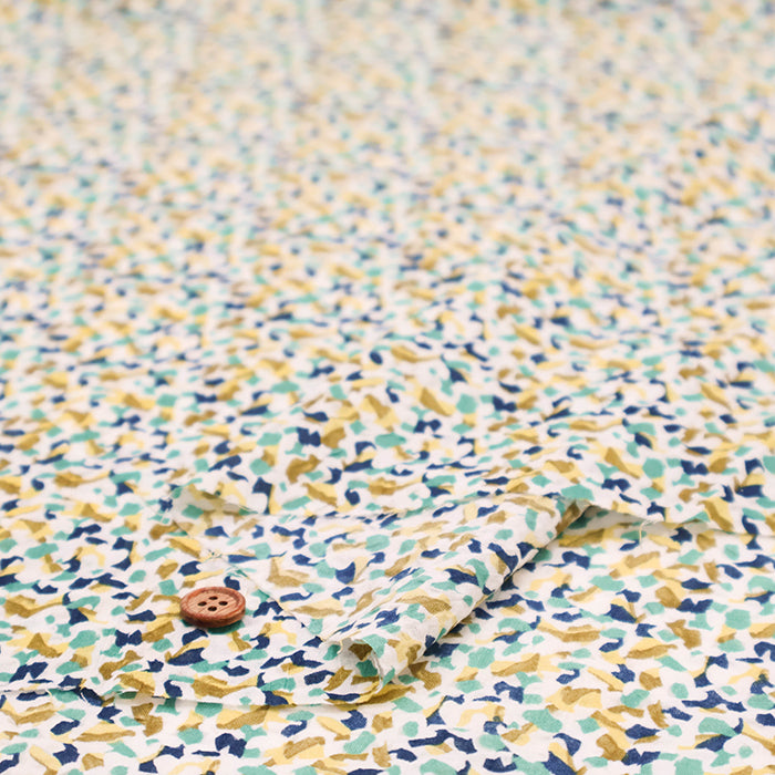 Cotton 80 Lawn Fabric Miracle Wave Print - Mosaic - nomura tailor