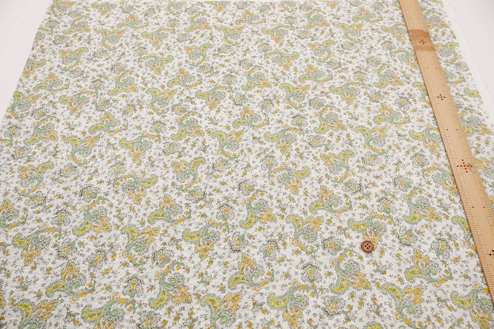 Cotton 80 Lawn Miracle Wave Printed Fabric - Paisley - nomura tailor