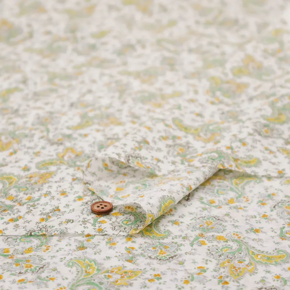Cotton 80 Lawn Miracle Wave Printed Fabric - Paisley - nomura tailor