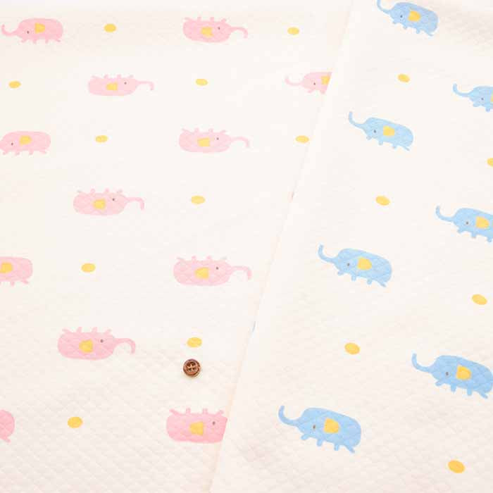 Baby Knit Quilt Fabric Elephant Made in China - nomura tailor