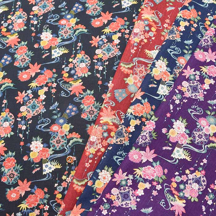 Cotton Seating Japanese Pattern Printed Fabric - nomura tailor