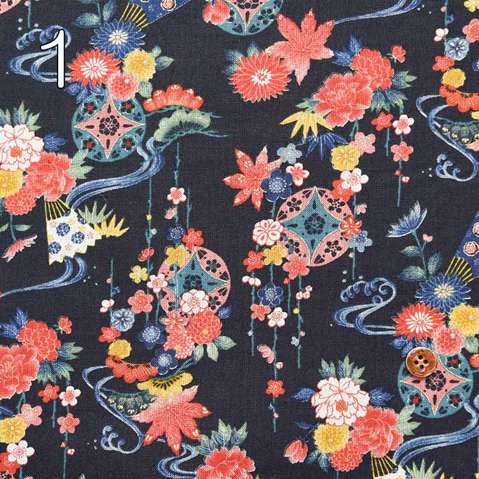 Cotton Seating Japanese Pattern Printed Fabric - nomura tailor