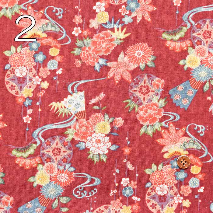 Cotton Seating Japanese Pattern Printed Fabric - nomura tailor