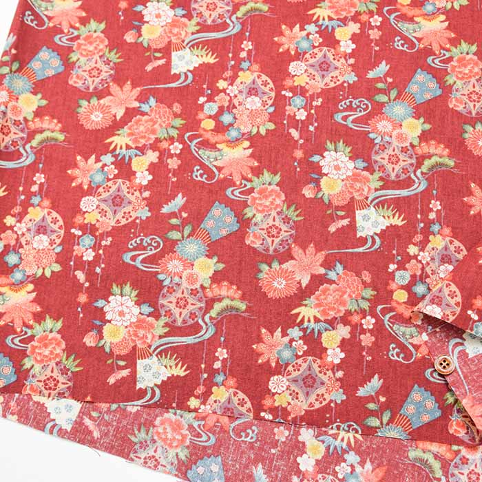 Cotton Seating Japanese Pattern Printed Fabric - nomura tailor