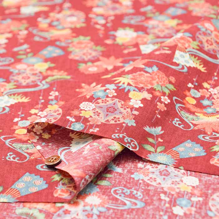 Cotton Seating Japanese Pattern Printed Fabric - nomura tailor