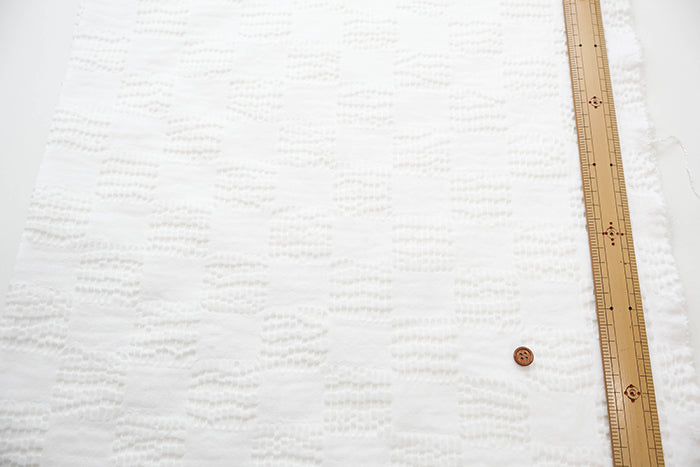 Hamamatsu-Made Cotton Triple Gauze Salt Shrink Fabric - Check - nomura tailor