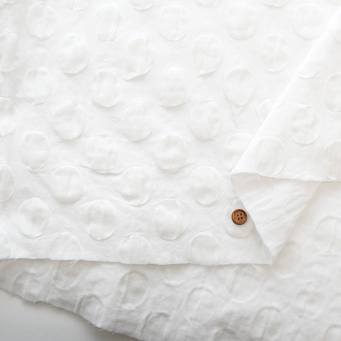 Hamamatsu-Made Cotton Triple Gauze Salt Shrink Fabric - Dots - nomura tailor