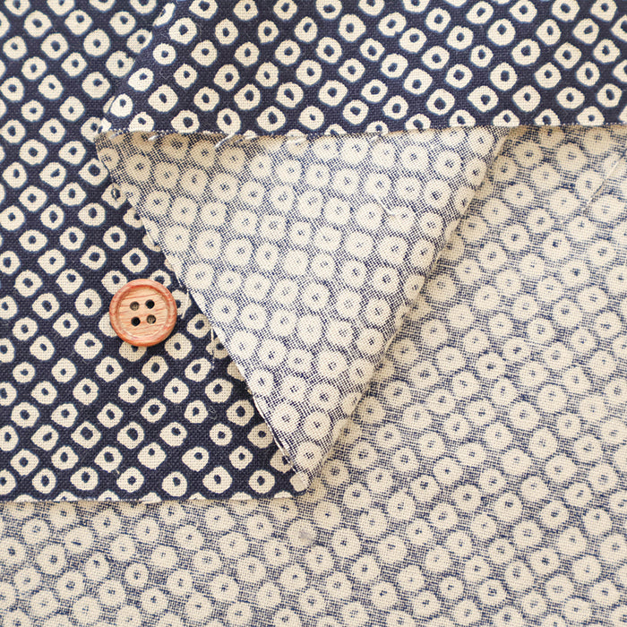 Cotton Muslin Printed Fabric - Mameshibori Style - nomura tailor