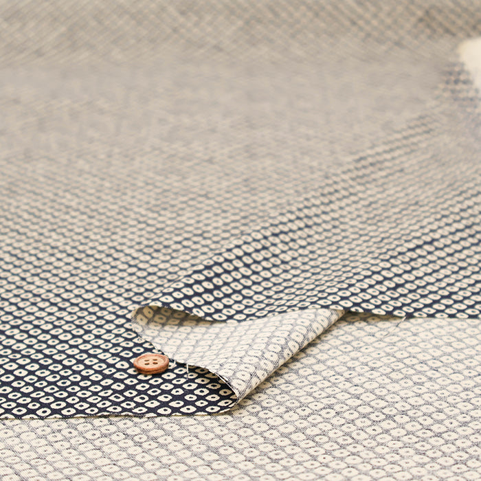 Cotton Muslin Printed Fabric - Mameshibori Style - nomura tailor