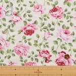 Cotton Scare Printed Fabric Rose - nomura tailor