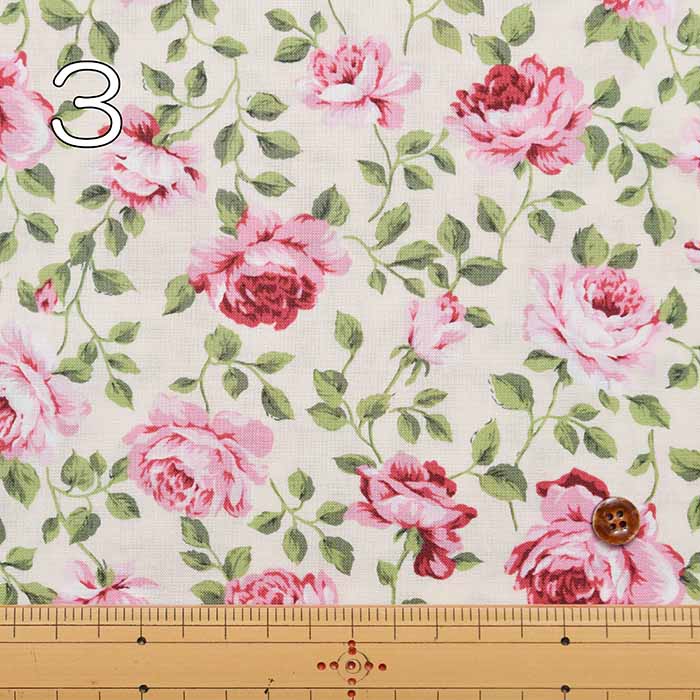 Cotton Scare Printed Fabric Rose - nomura tailor