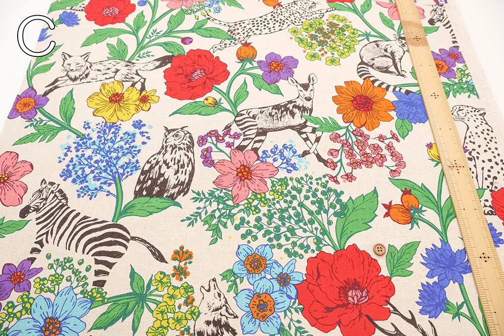 C/L Canvas Printed Fabric echino wonder - nomura tailor