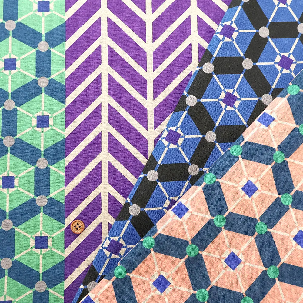 C/L Canvas Printed Fabric echino repe - nomura tailor