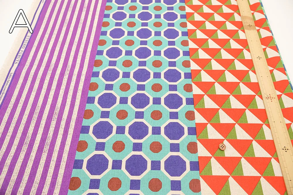 C/L Canvas Printed Fabric echino repe - nomura tailor