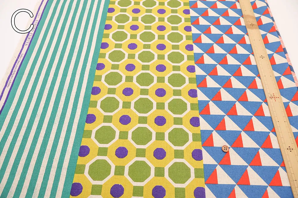 C/L Canvas Printed Fabric echino repe - nomura tailor