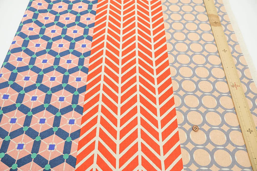 C/L Canvas Printed Fabric echino repe - nomura tailor