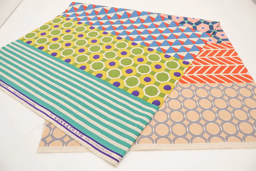 C/L Canvas Printed Fabric echino repe - nomura tailor
