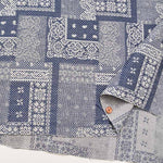 Air tumbler jacquard printed fabric Sashiko - nomura tailor