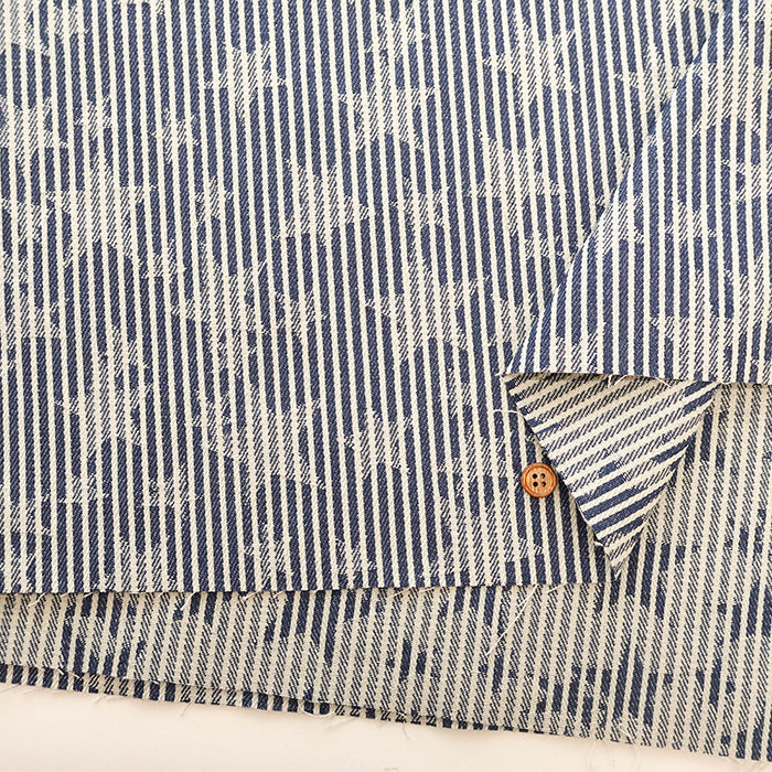 Cotton Denim Jacquard Fabric - Star - nomura tailor