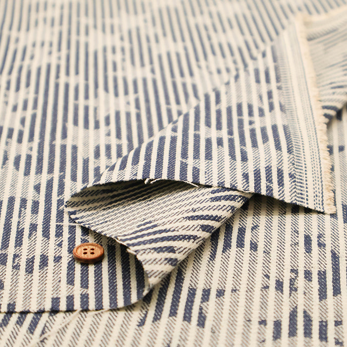 Cotton Denim Jacquard Fabric - Star - nomura tailor