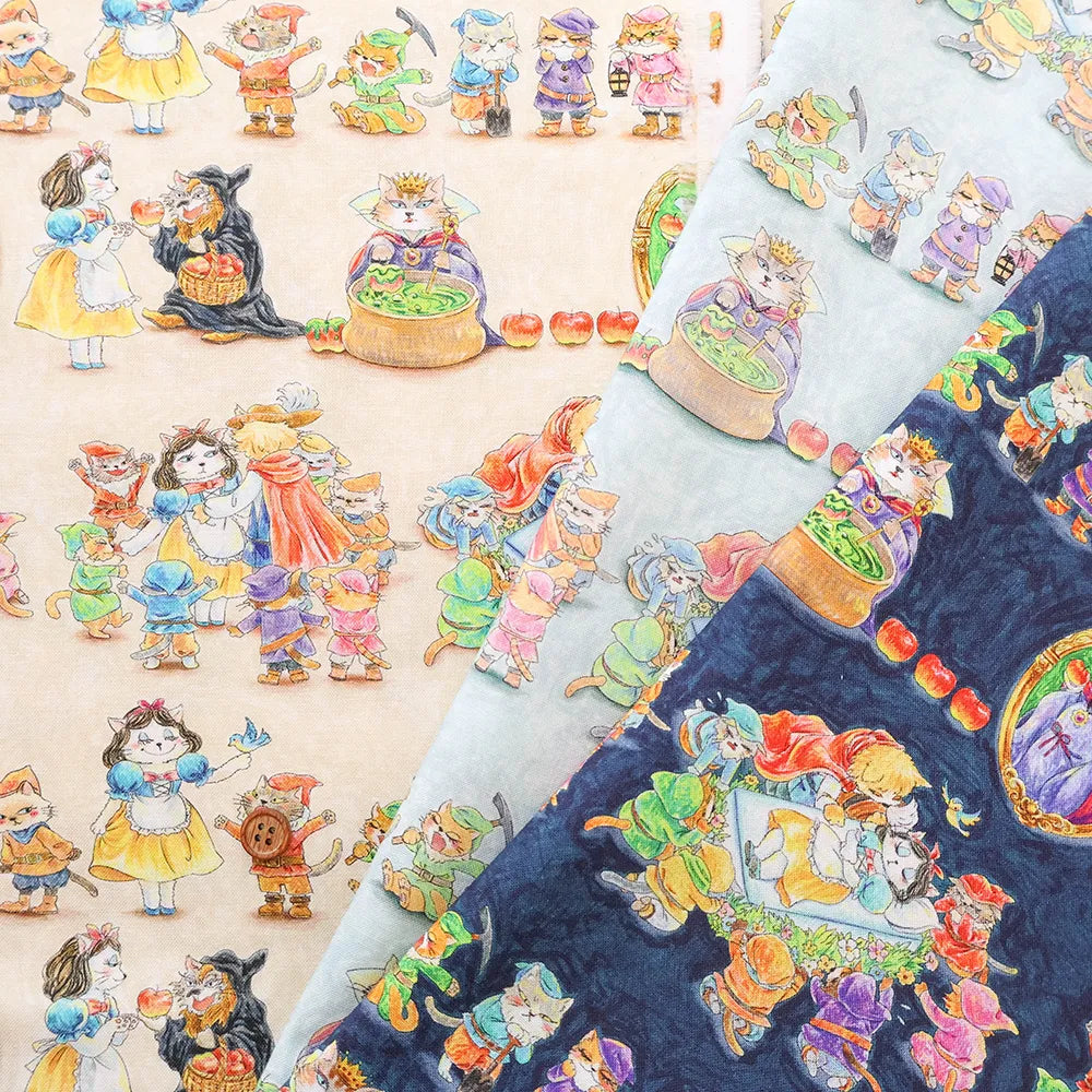Cotton Inkjet-printed Fabric - HOYOKA Fairy Tale Snow White - nomura tailor