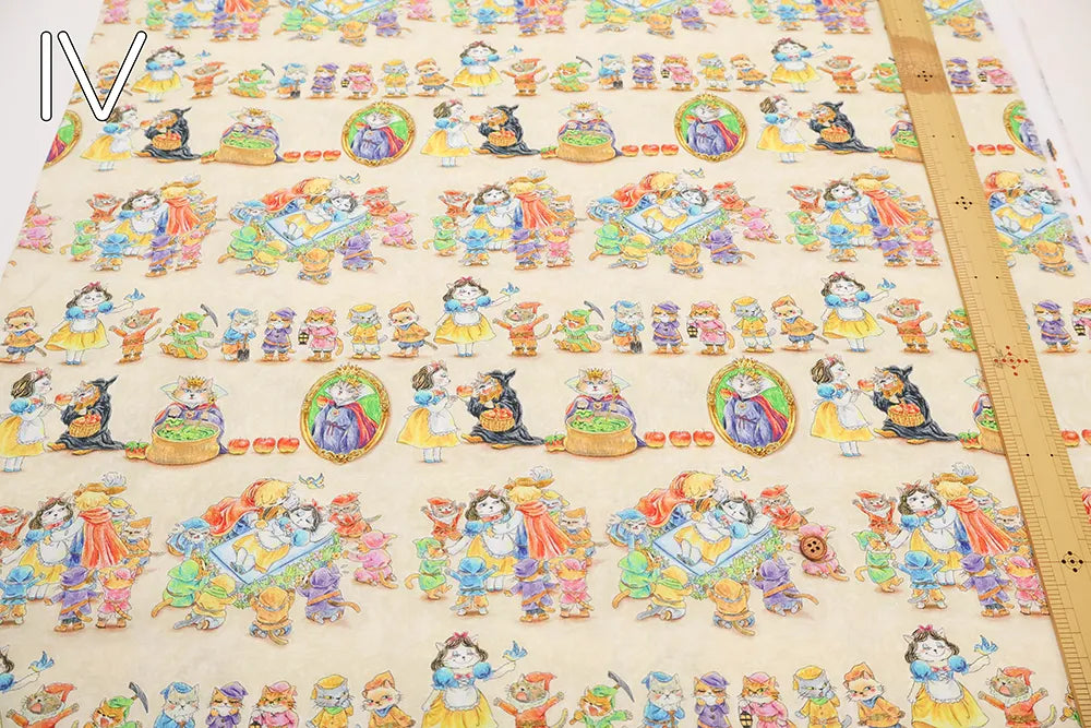 Cotton Inkjet-printed Fabric - HOYOKA Fairy Tale Snow White - nomura tailor