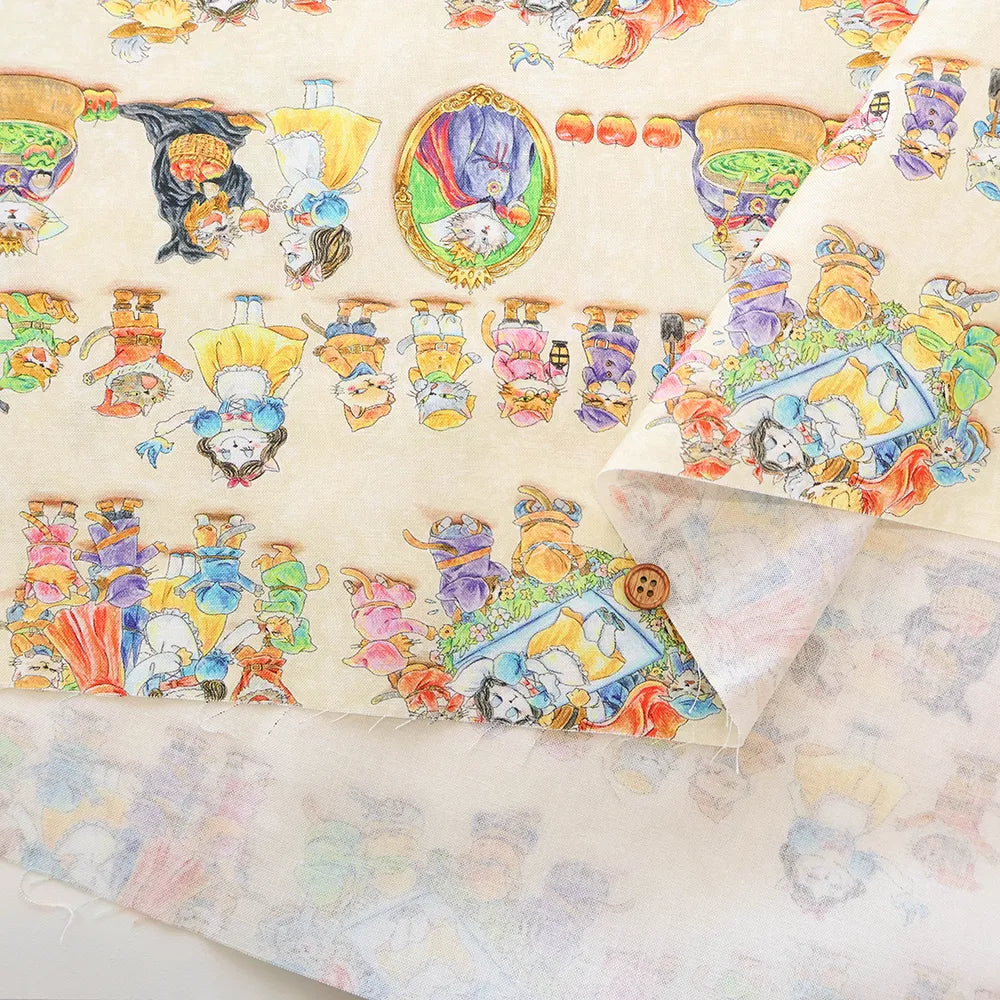 Cotton Inkjet-printed Fabric - HOYOKA Fairy Tale Snow White - nomura tailor