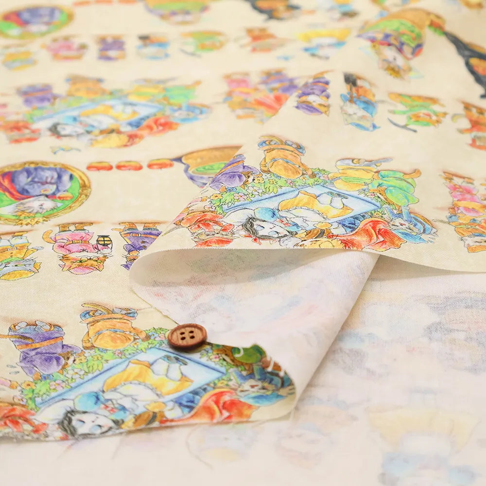 Cotton Inkjet-printed Fabric - HOYOKA Fairy Tale Snow White - nomura tailor