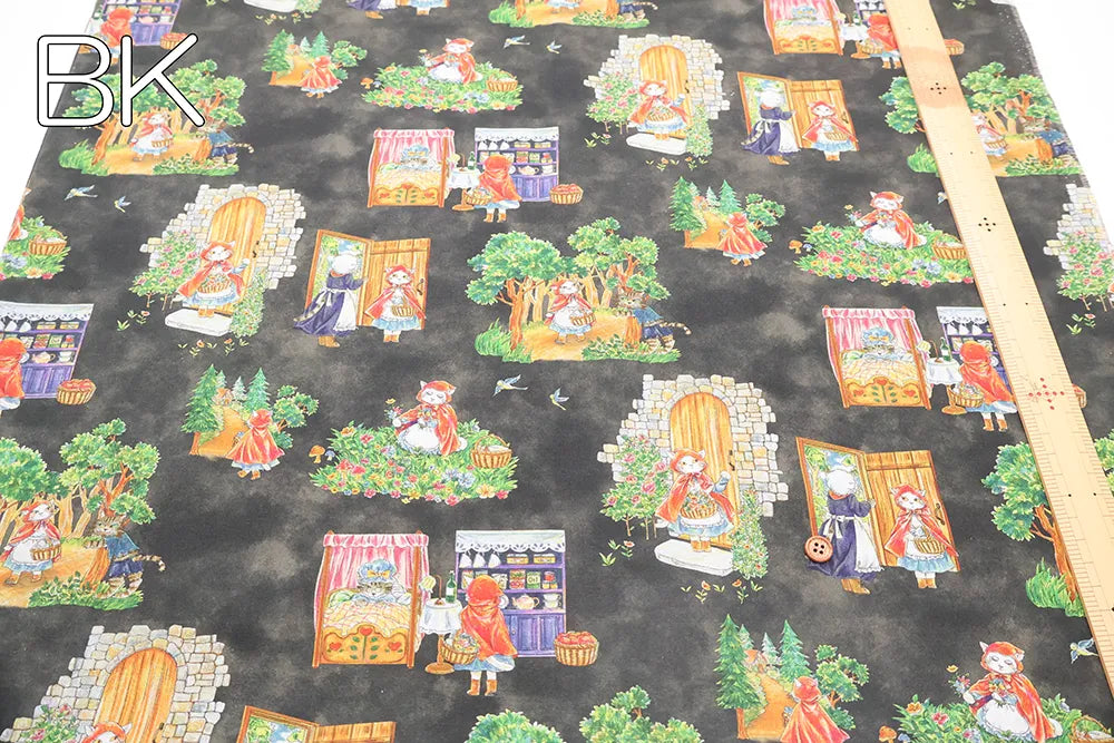 Cotton Inkjet-printed Fabric - HOYOKA Fairy Tale Little Red Riding Hood - nomura tailor